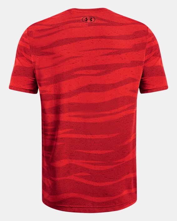 Men's UA Seamless Wave Short Sleeve, Red, pdpMainDesktop image number 6